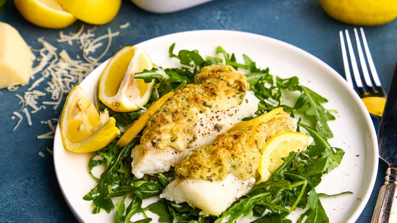 Easy One-Pan Lemon Cod & Garlic Potatoes Dinner